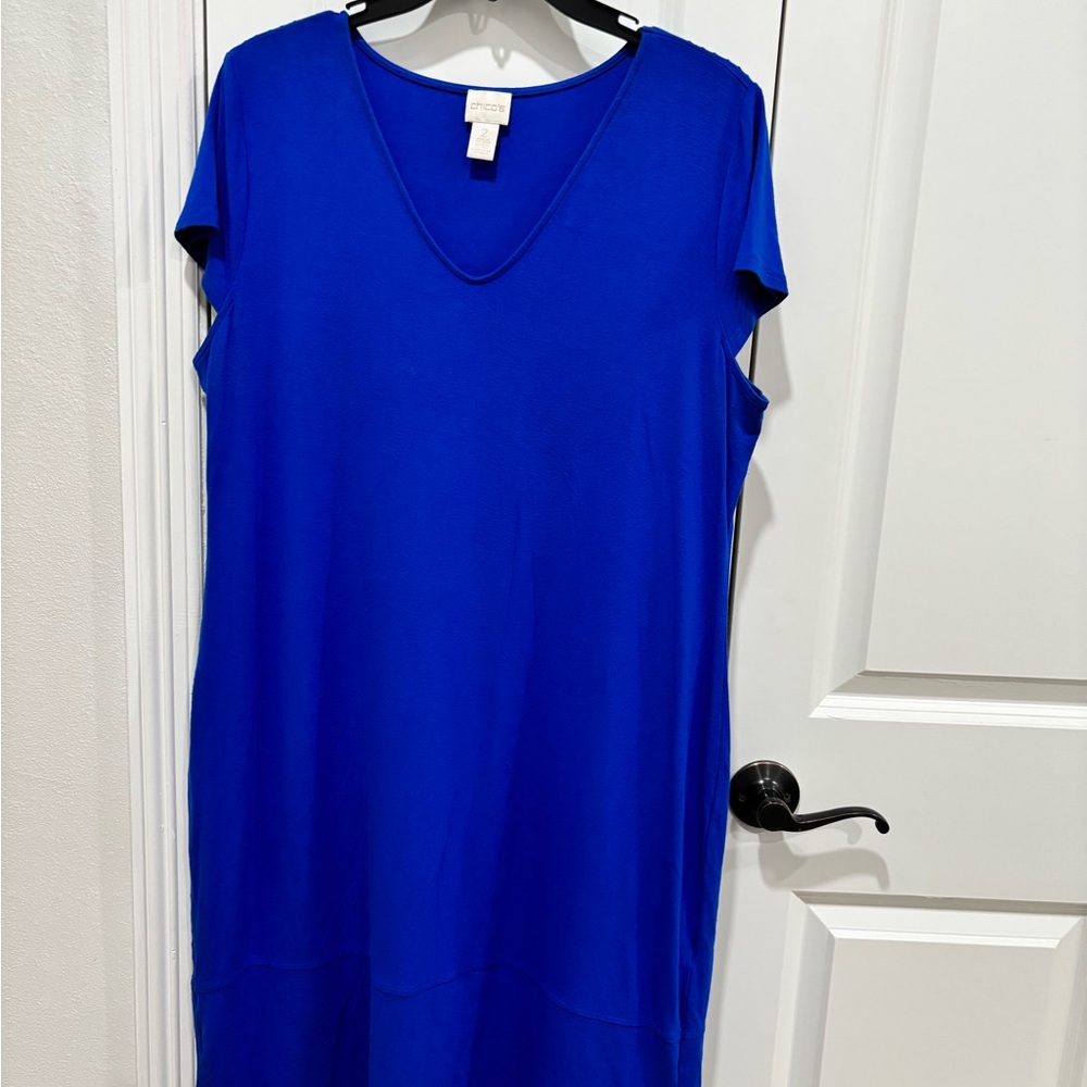 Chico's shirt dress, short sleeve V-Neck